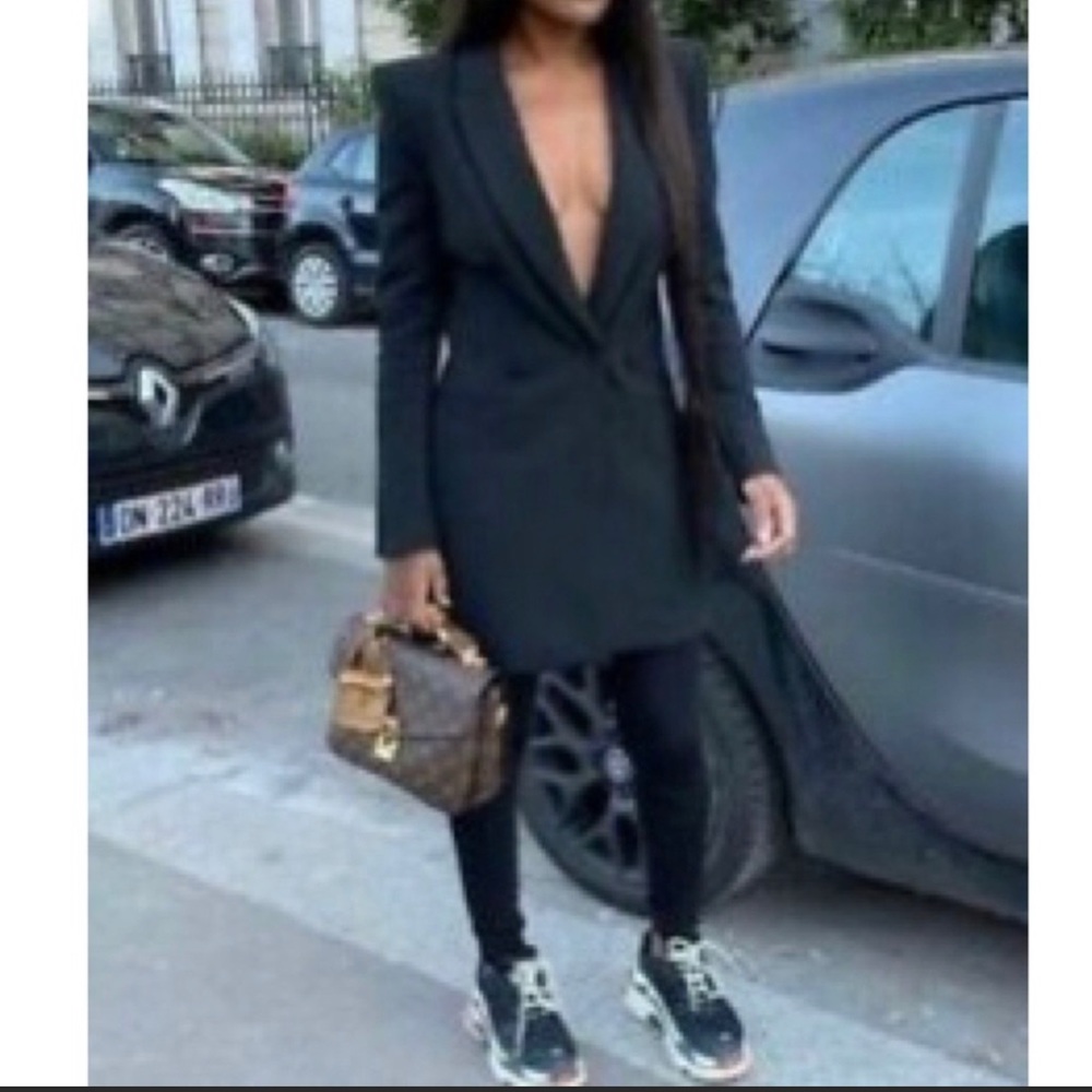 Zara black blazer double breasted jacket _ Medium